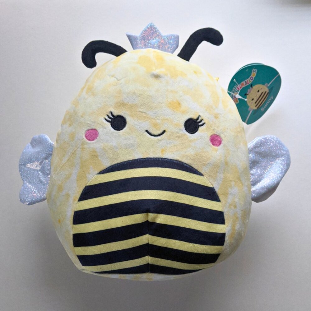 NWT 8" Sunny Queen Bee Soft Yellow Tie-Dye Plush | Squishmallows
